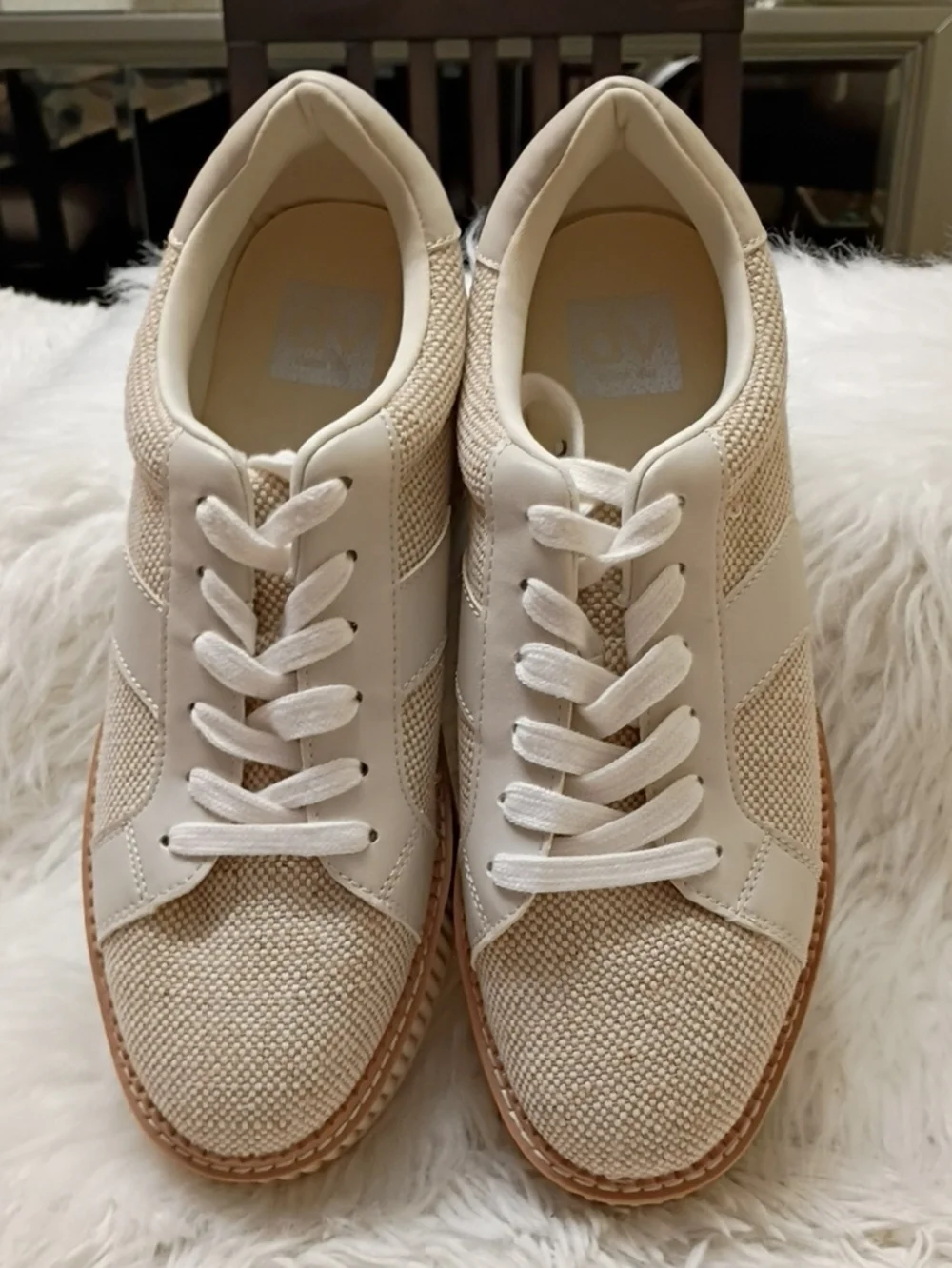 New Dolce Vita Cream Platform Sneakers Size 9.5